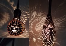 लोगों को लुभा रहे तुंबा शिल्प के मनमोहक लैम्प