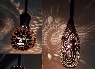 लोगों को लुभा रहे तुंबा शिल्प के मनमोहक लैम्प