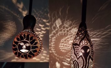 लोगों को लुभा रहे तुंबा शिल्प के मनमोहक लैम्प