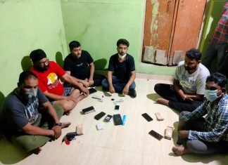 6 जुआरी जुआ(गुल) खेलते गिरफ्तार