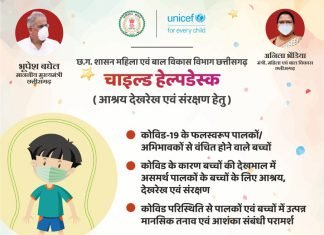 कोविड से पीडि़त बच्चों के आश्रय और संरक्षण के लिए विशेष हेल्प लाइन