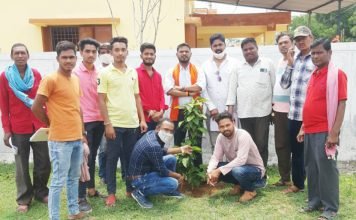 भाजयुमो प्रदेशाध्यक्ष के जन्मदिन पर भाजयुमो कार्यकर्ताओ ने किया वृक्षारोपण
