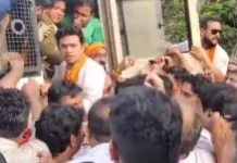 PSC घोटाला : बड़ी संख्या में बीजेपी कार्यकर्ता पहुंचे CM हाउस घेरने,तेजस्वी सूर्या और अरुण साव गिरफ्तार.