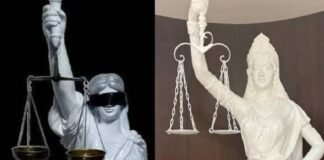 न्याय की देवी का नया स्वरूप: SC ने आंखों से पट्टी हटाई, हाथ में तलवार की जगह अब संविधान की किताब