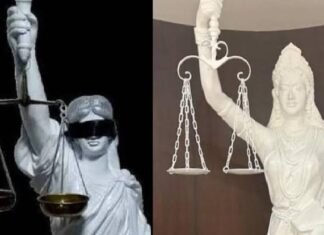 न्याय की देवी का नया स्वरूप: SC ने आंखों से पट्टी हटाई, हाथ में तलवार की जगह अब संविधान की किताब