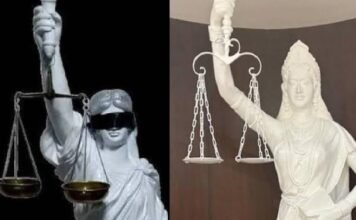 न्याय की देवी का नया स्वरूप: SC ने आंखों से पट्टी हटाई, हाथ में तलवार की जगह अब संविधान की किताब